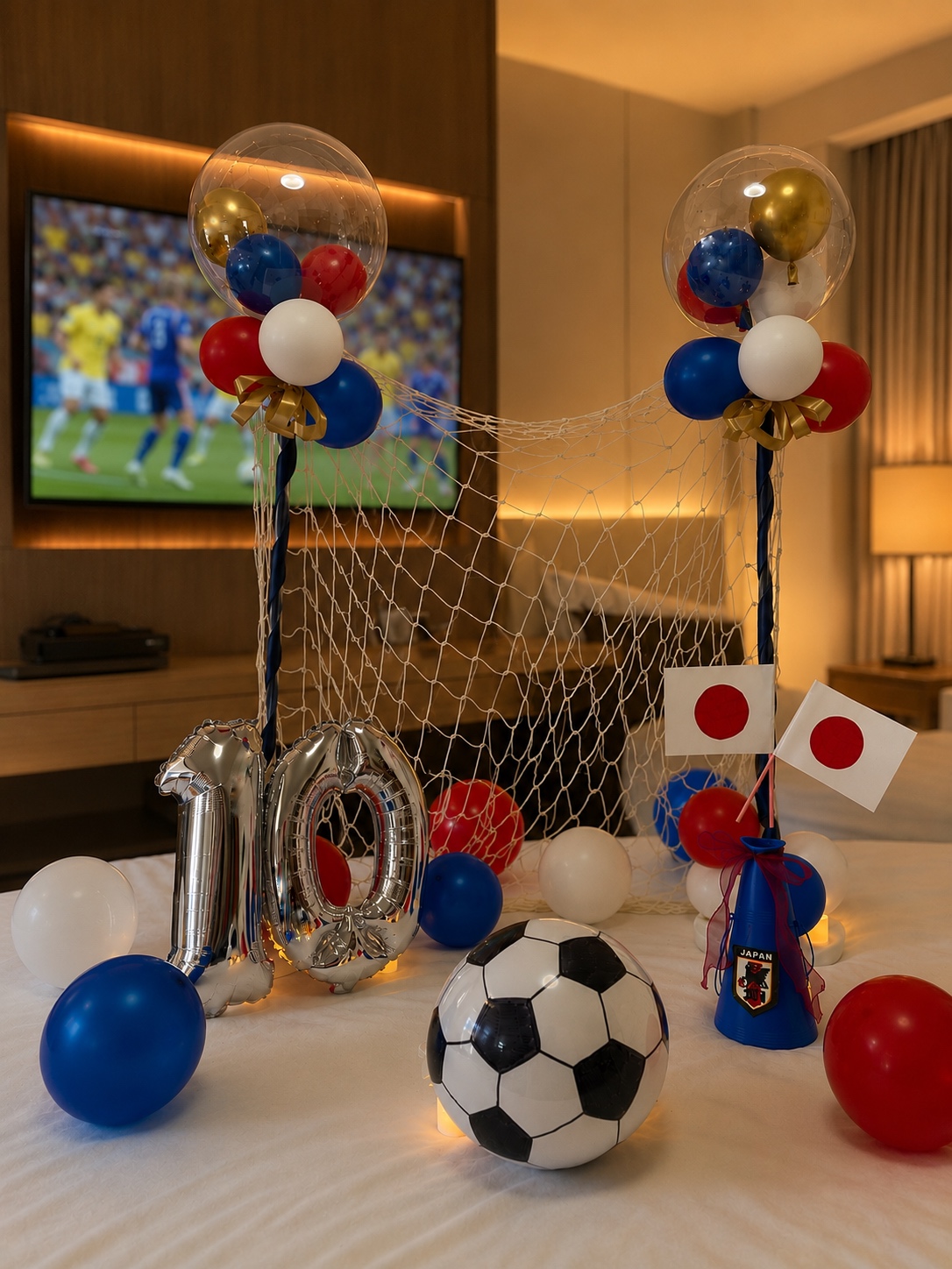 Kickoffのホテル客室バルーン装飾